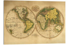 Gallery print Map of the world around 1780