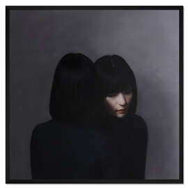 Gerahmter Kunstdruck Flüstern