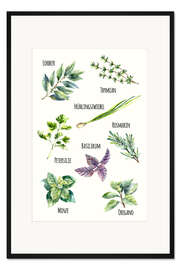 Gerahmter Kunstdruck Gewürzpflanzen