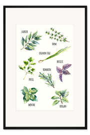 Gerahmter Kunstdruck Gewürze - Französisch