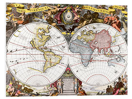 Cuadro de PVC Nova orbis Terraquei Tabula (siglo XVII)