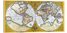 Gallery print World map around 1587