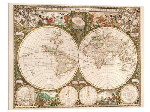 Galleriataulu World map around 1660