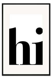 Gerahmter Kunstdruck Hi