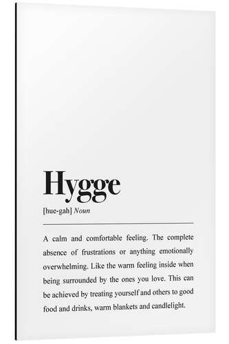 Cuadro de aluminio Definición de hygge (inglés)