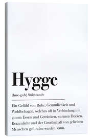 Leinwandbild Hygge Definition - Pulse of Art