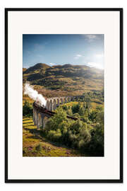 Gerahmter Kunstdruck Glenfinnan Viadukt in Schottland