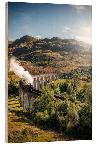 Hout print Glenfinnan Viaduct in Scotland