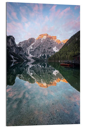 Gallery Print Pragser Wildsee fantastischer Sonnenaufgang