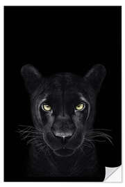 Sisustustarra Black Panther on a black ground II