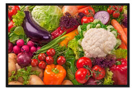 Gerahmter Kunstdruck Buntes Gemüse