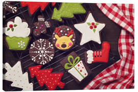 Canvas print Colourful Christmas Cookies