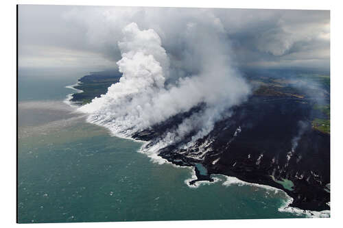 Print på aluminium Hawaii lava flow 1