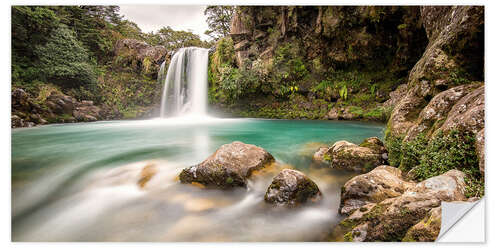 Självhäftande poster New Zealand waterfall