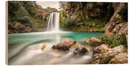 Stampa su legno New Zealand waterfall