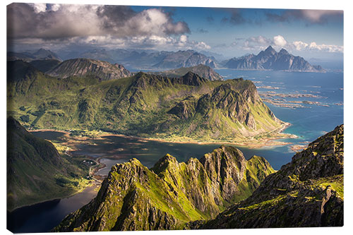 Leinwandbild Berge und Fjorde in Norwegen