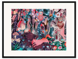 Gerahmter Kunstdruck Zauberwald