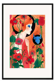 Gerahmter Kunstdruck der Stier