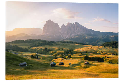 Acrylic print Plattkofel and Langkofel