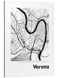 Magnettafel Stadtplan von Verona