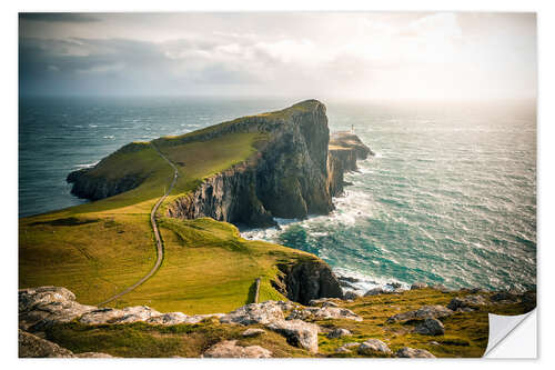 Selvklæbende plakat Picturesque coast of Scotland