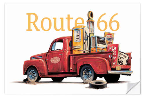 Autocolante decorativo Route 66 Relics