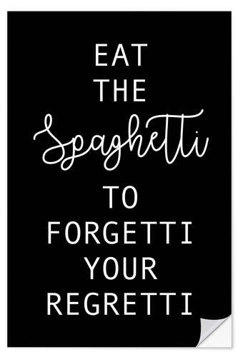 Wall sticker Eat the Spaghetti (Black)