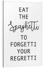 Magnettafel Spaghetti forgetti regretti - weiß