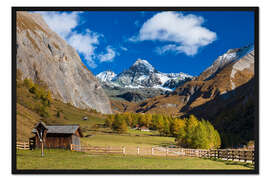 Gerahmter Kunstdruck Großglockner im Herbst