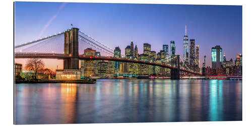 Quadro em plexi-alumínio Colorful lights in New York