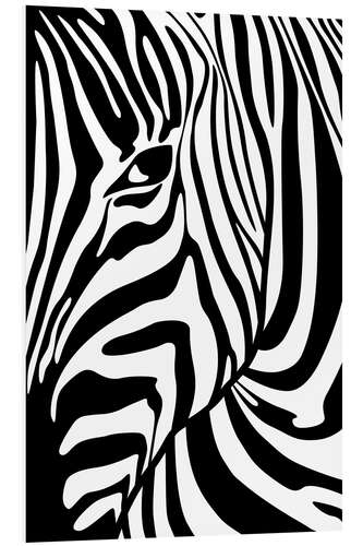 Foam board print Black And White Zebra Portrait