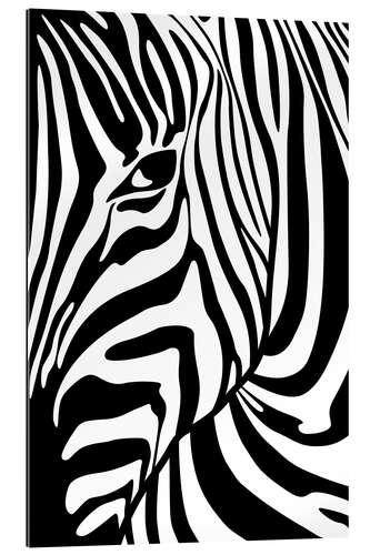 Gallery print Black And White Zebra Portrait