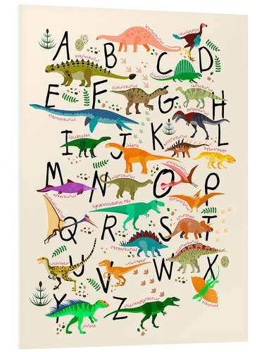 Foam board print Dino Alphabet