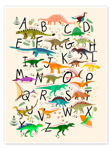 Poster Dino-Alphabet