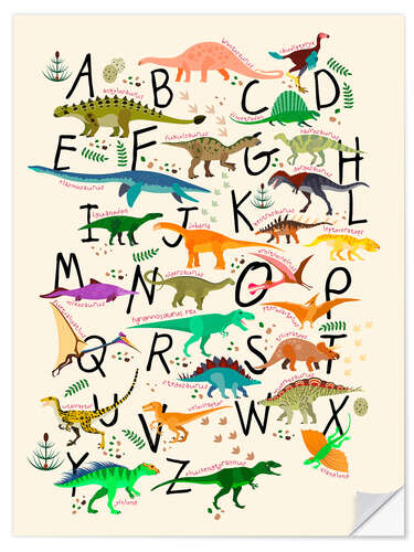 Sticker mural Alphabet dino