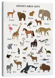 Canvastavla  Alphabet animal chart - Kidz Collection