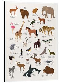 Aluminium print Favorite animals (German) - Kidz Collection
