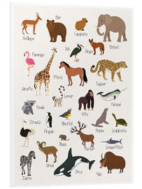 Foam board print Favorite animals (German)