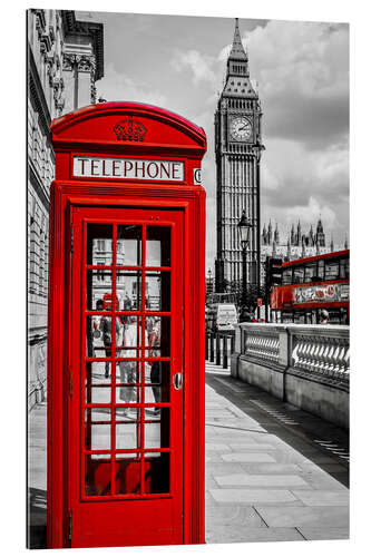 Gallery print London telephone box and Big Ben