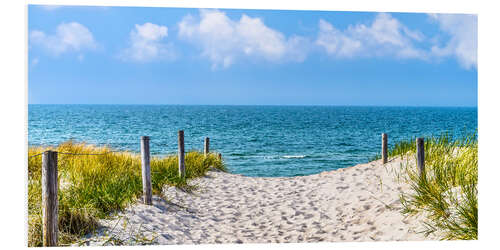 Hartschaumbild Dünenaufgang an der Ostsee