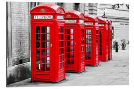 Aluminium print London telephone box