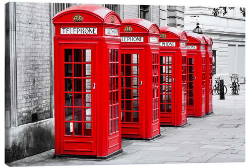 Canvastavla London telephone box