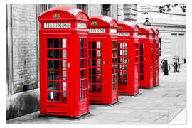 Wall sticker London telephone box