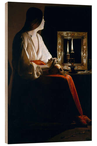 Print på træ The Penitent Magdalen