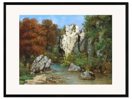 Framed art print Landscape by the stream
