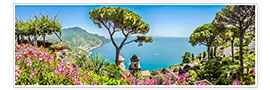 Billede  Malerisk kyst ved Amalfi - Art Couture
