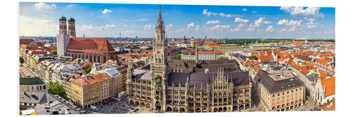 Foam board print Panorama of Munich