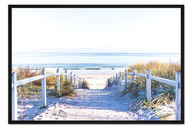 Gerahmter Kunstdruck Dünenweg auf Sylt