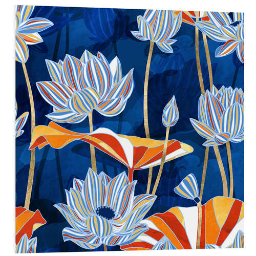 PVC print Botanical flower pattern