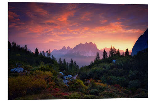 Quadro em PVC Sunrise in the Dolomites